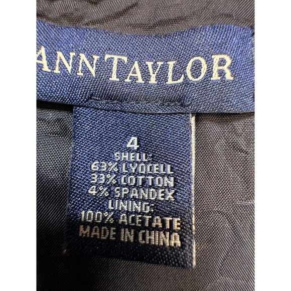 Ann Taylor Women's Sleeveless Wrap Sheath Dress Size 4 Dark Navy Mid-Length Busi - Picture 2 of 11